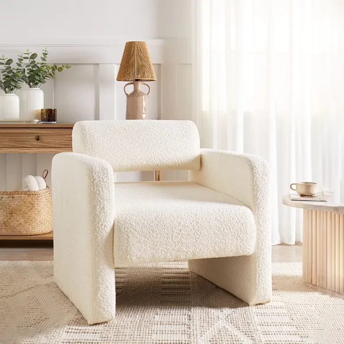 Armchair Boucle Off-White