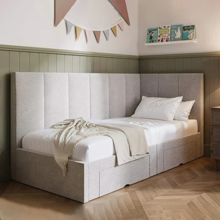 Corner Single Daybed With Drawer Storage