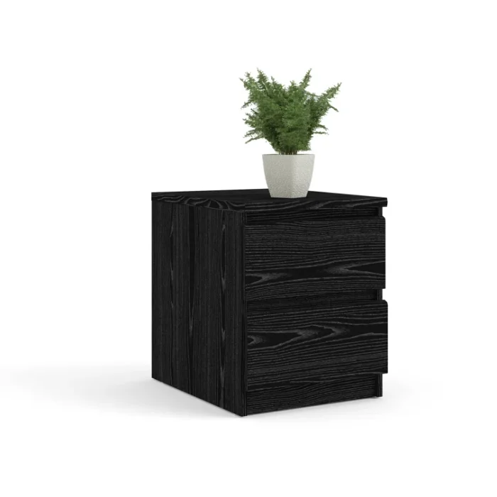 Mia Ash Black Nightstand