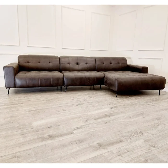 Tufted Leather Sectional Sofa – OSLO