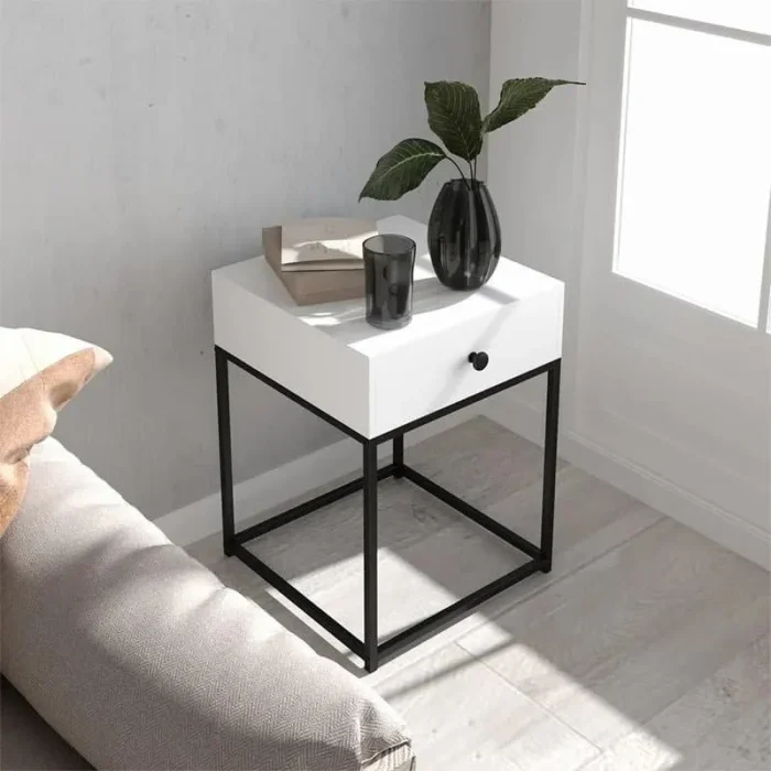 Metal Frame Side Table