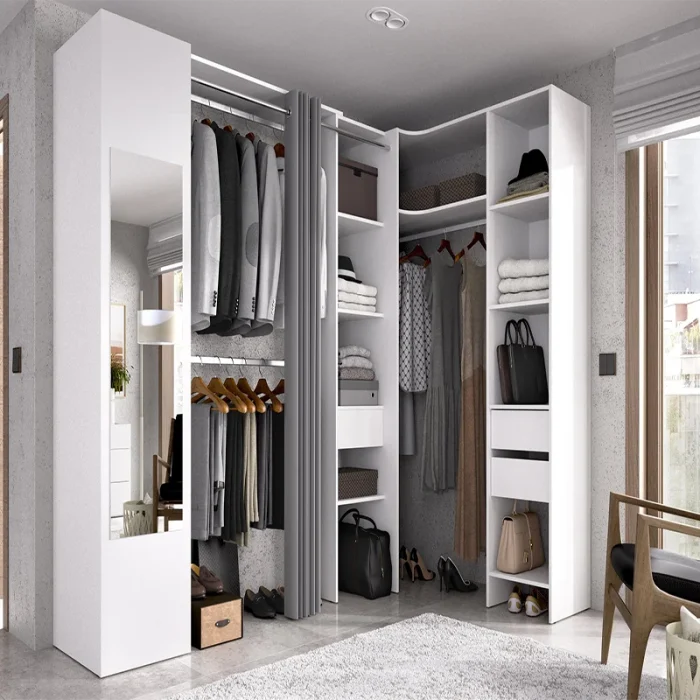 White Corner Wardrobe