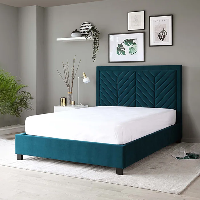 Ikon Velvet Upholstered Bed