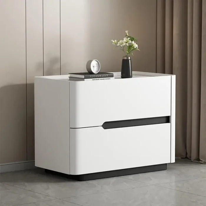 Modern Style Bed Side Table With 2 Drawers