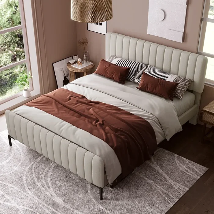 Lined Upholstered Bed