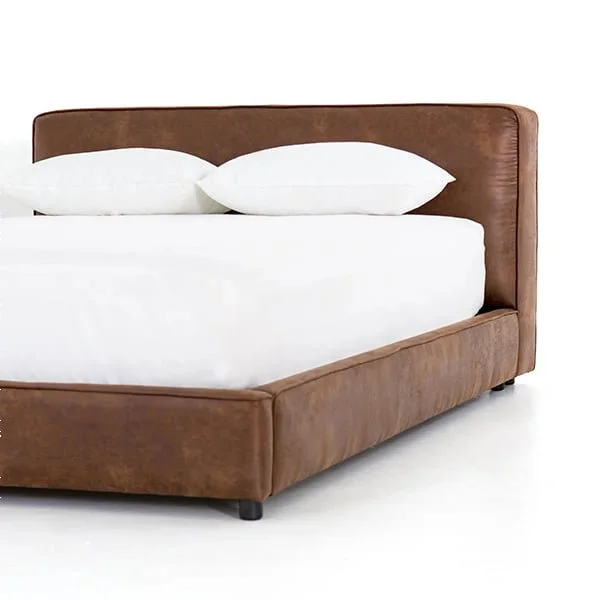 Leather Plain Bed