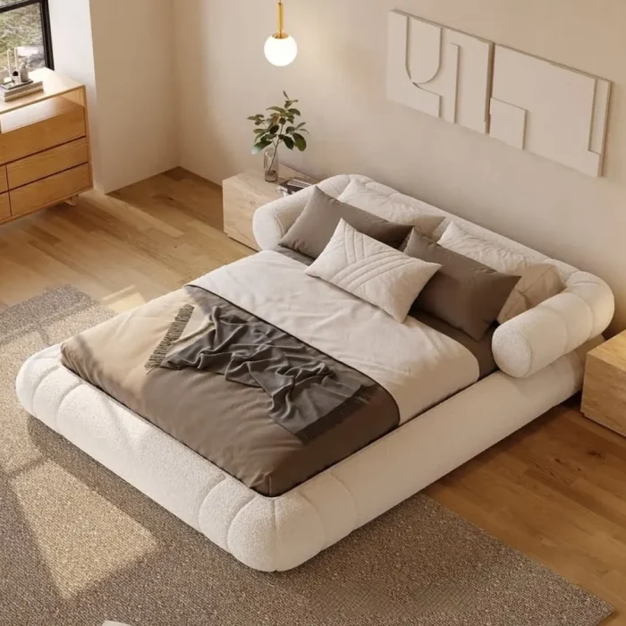 ORBEY Rounded Luxury Upholstered Bed