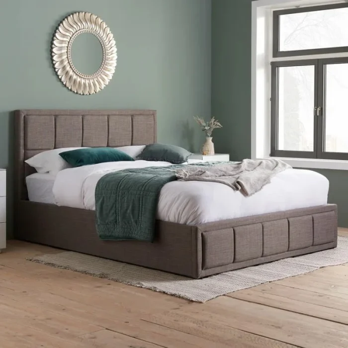 Squared Box Headboard Bed