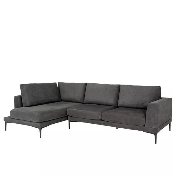 Black Corner Chaise Sofa