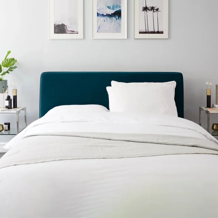 Dark Teal Velvet Bed